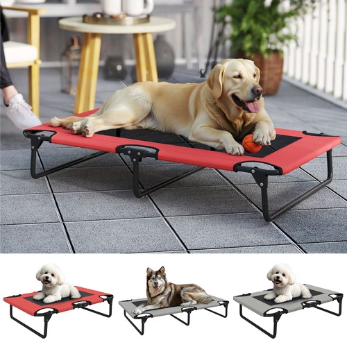 Portable raised dog bed - portable,