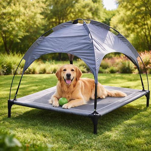 Raised dog bed - raised, pet