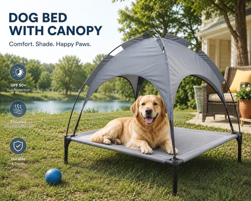 Elevated dog bed pet - elevated,